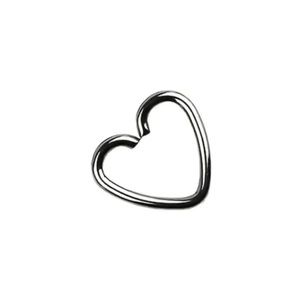 Tiny Silver Heart Fixed Hoop Earring – 8mm Cartilage or Helix Piercing Jewelry